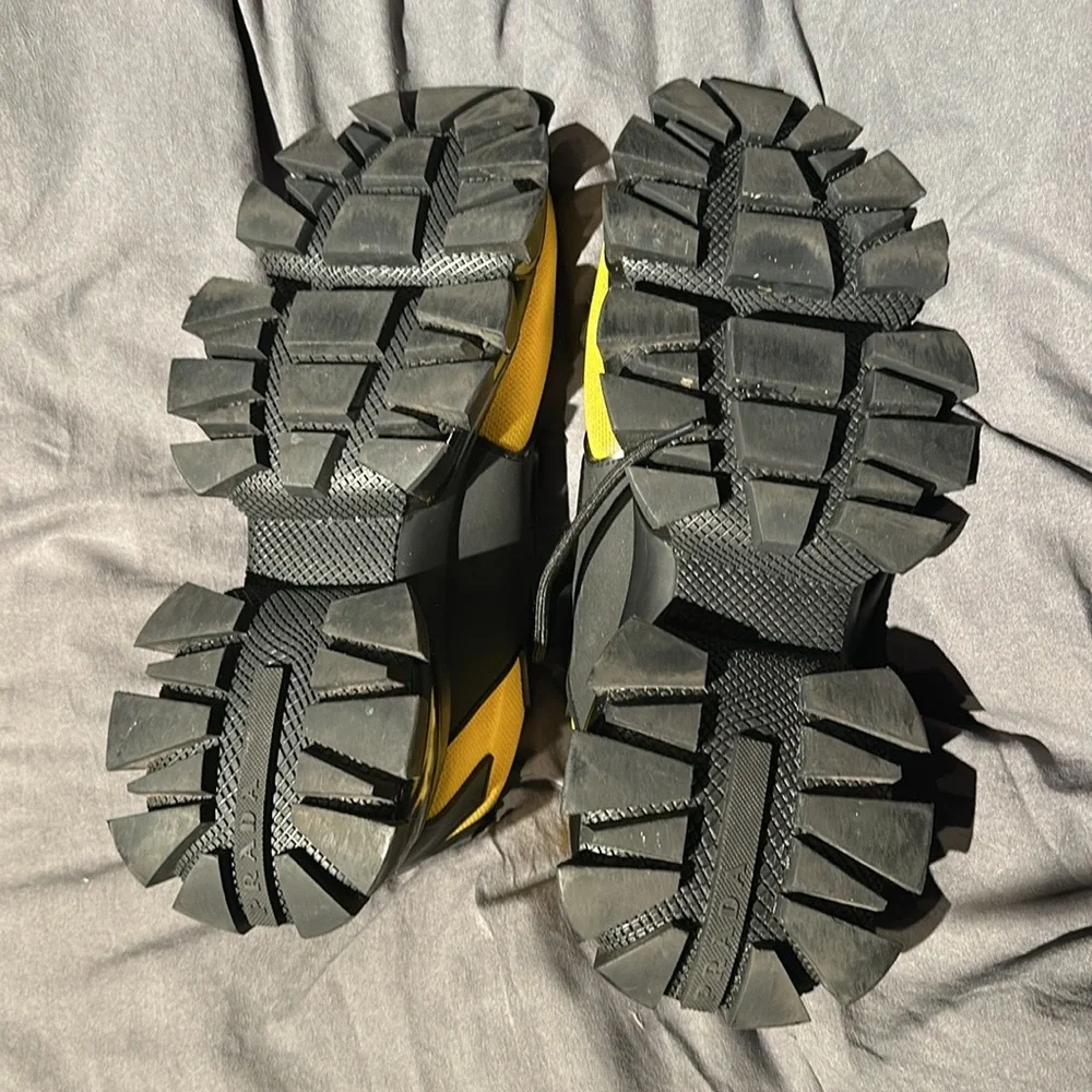 $1200 Prada Mens Cloudbust Thunder Sneakers Yellow  46 US 12 - Picture 3 of 8